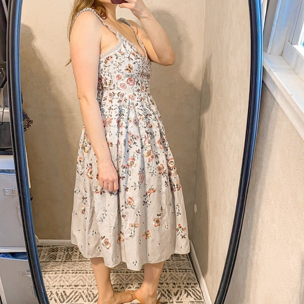 Needle & Thread Butterfly Embroidered Midi Dress - Picture 3 of 10